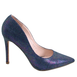 PA1 Halsey Blue ženske štikle s preljevima tamnoplava plava višebojan