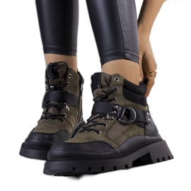 PA1 Zelene izolirane čizme iz Zakire crna zelena