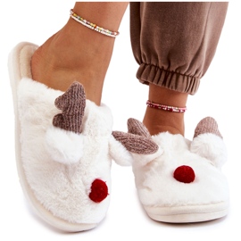 PA1 Ženske papuče s krznom i sob krem ​​Sopya ekru