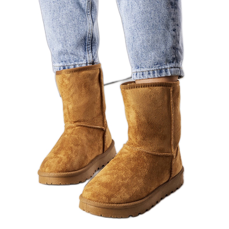 Hank smeđe izolirane čizme za snijeg smeđa