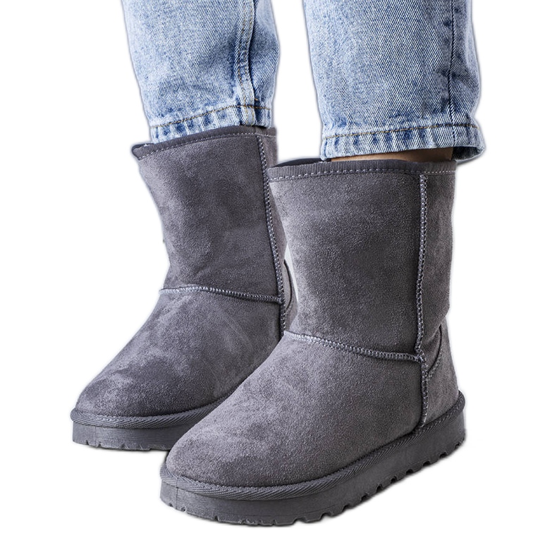 Hank sive izolirane čizme za snijeg siva