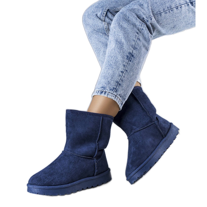 Hank tamnoplave izolirane čizme za snijeg plava