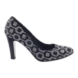 Espinto Pumpe na crno / bijeloj peti bijela crna