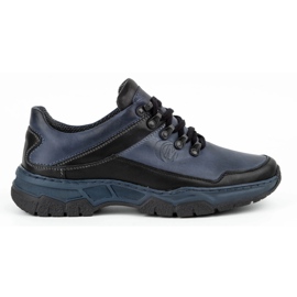 Olivier Muške kožne cipele za slobodno vrijeme 842MA tamnoplave plava