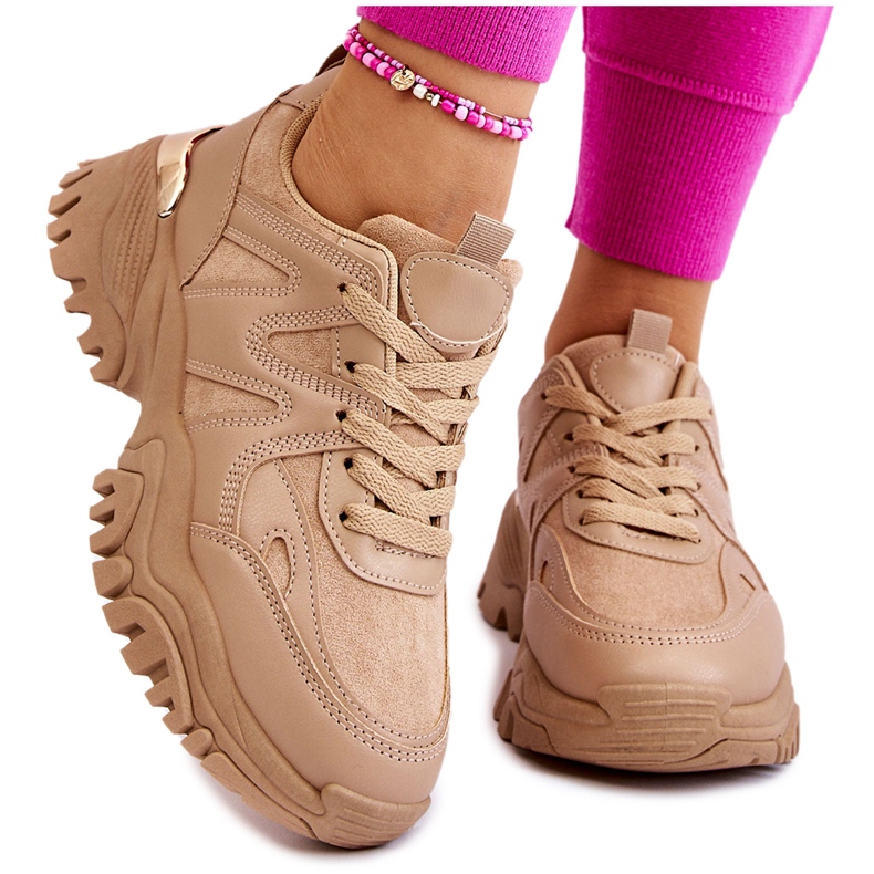 PG1 Klasične sportske cipele na tamno bež Bowie platformi