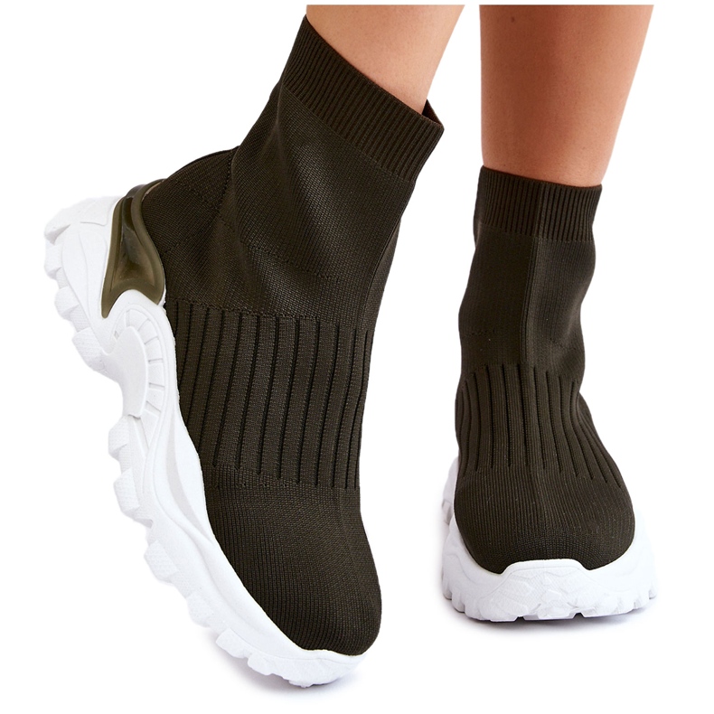 Ženske sportske cipele s visokim čarapama Green Jovie zelena