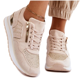 PG1 Ženske sportske cipele s ukrasnim patentnim zatvaračem Krem Adrea raznobojna