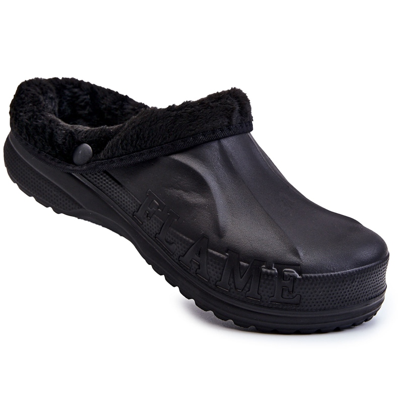 PM2 Muške tople Crocs tobogani Black Calmo crno