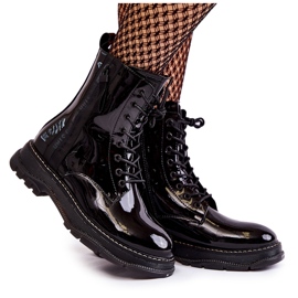 Lakirane čizme Glany Big Star KK274489 crne crna