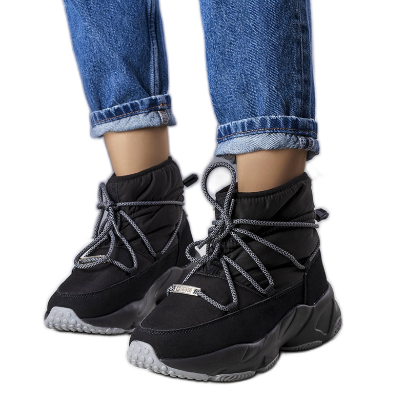 Big Star crne čizme za snijeg KK274274 crno