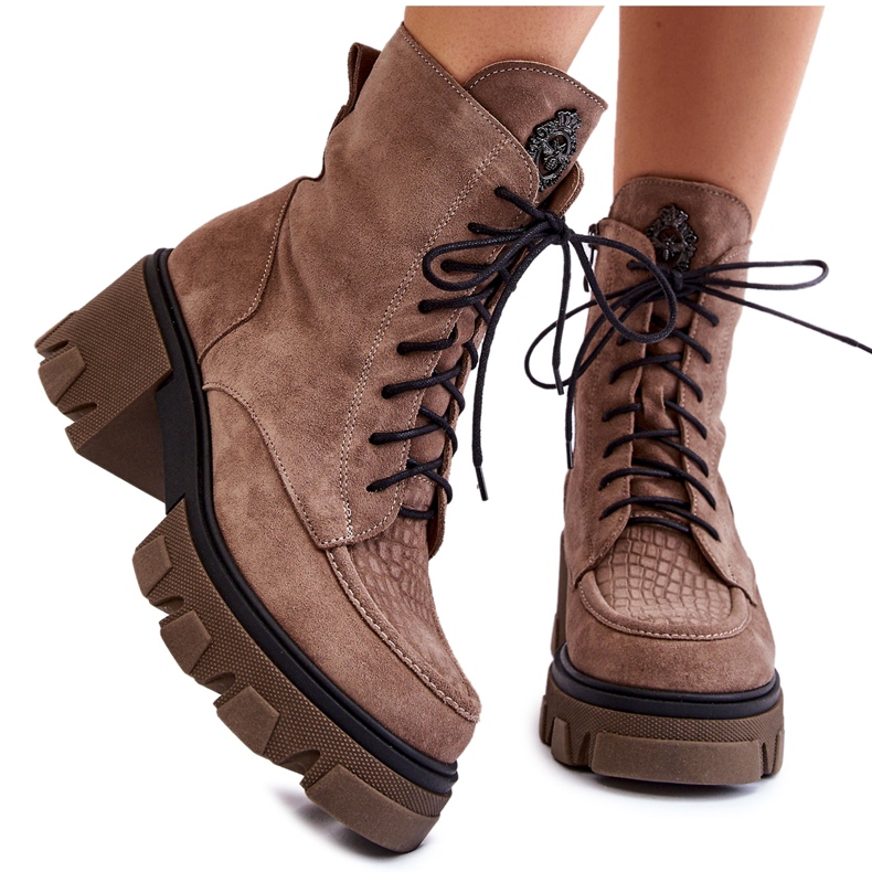 Lemar Ženske antilop izolirane čizme svijetlo smeđe bež