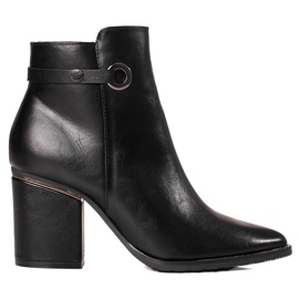 W. Potocki Ženske čizme Potocki na crni stup crna