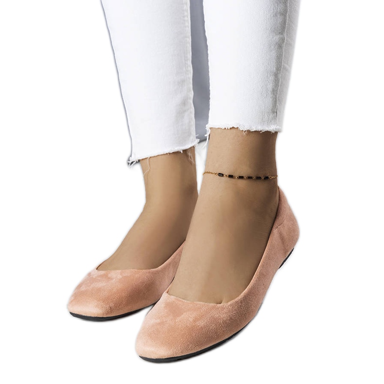 Ružičaste balerinke od brušene kože iz Julesa ružičasta