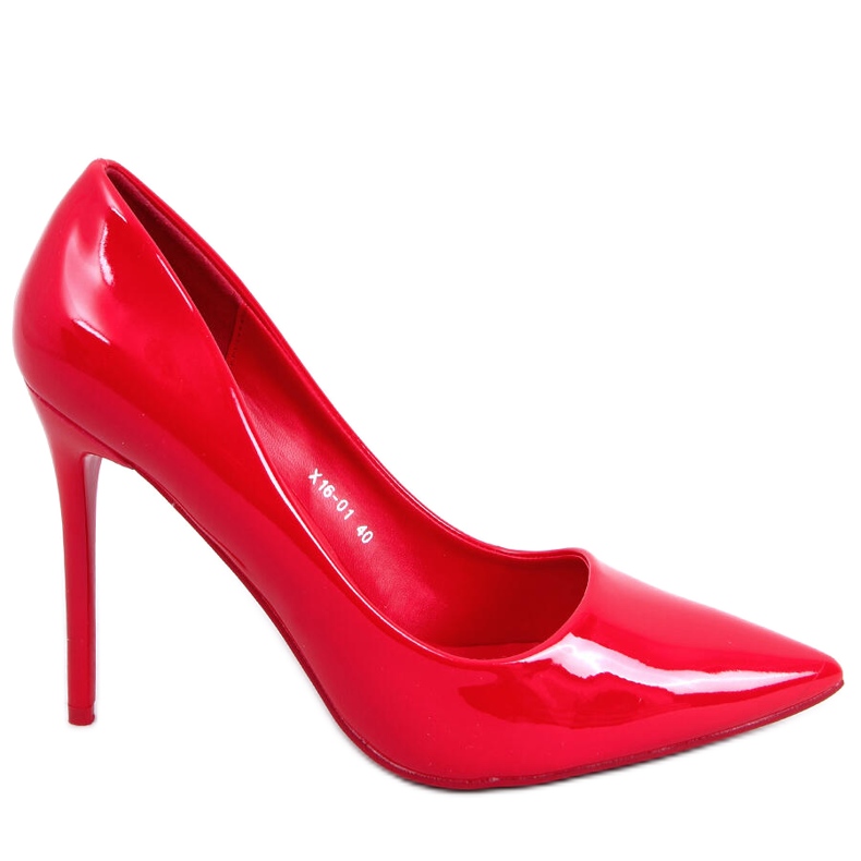 PA1 Rutina Red lakirane ženske štikle crvena