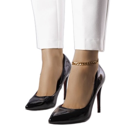 PA1 Zayd crne lakirane visoke pete crno