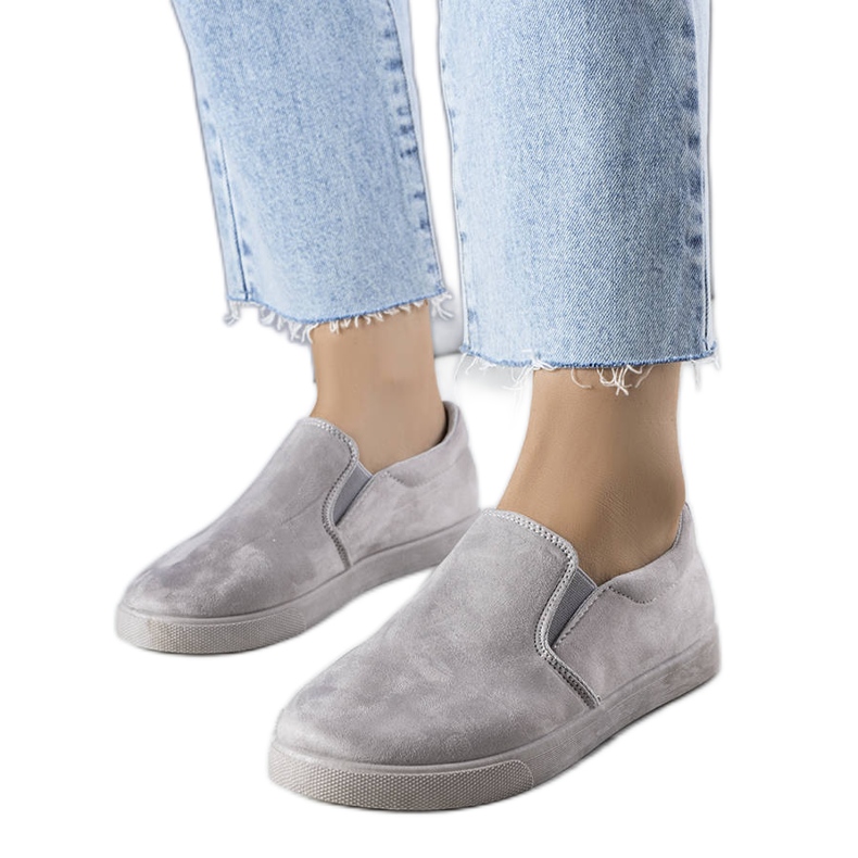 Sive tenisice od eko antilopa marke Leroy siva