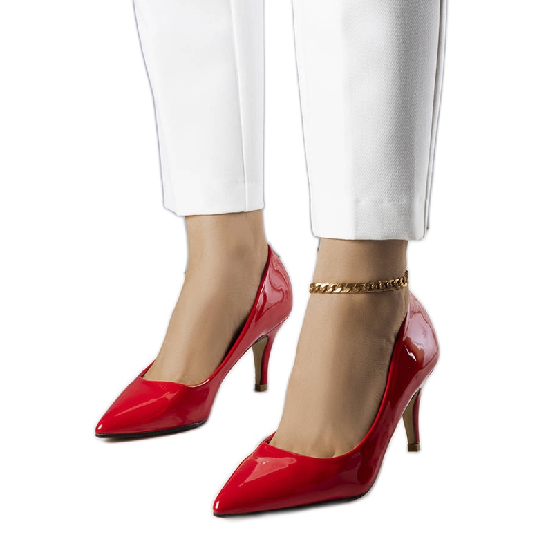 Crvene lakirane štikle od Hadlee crvena