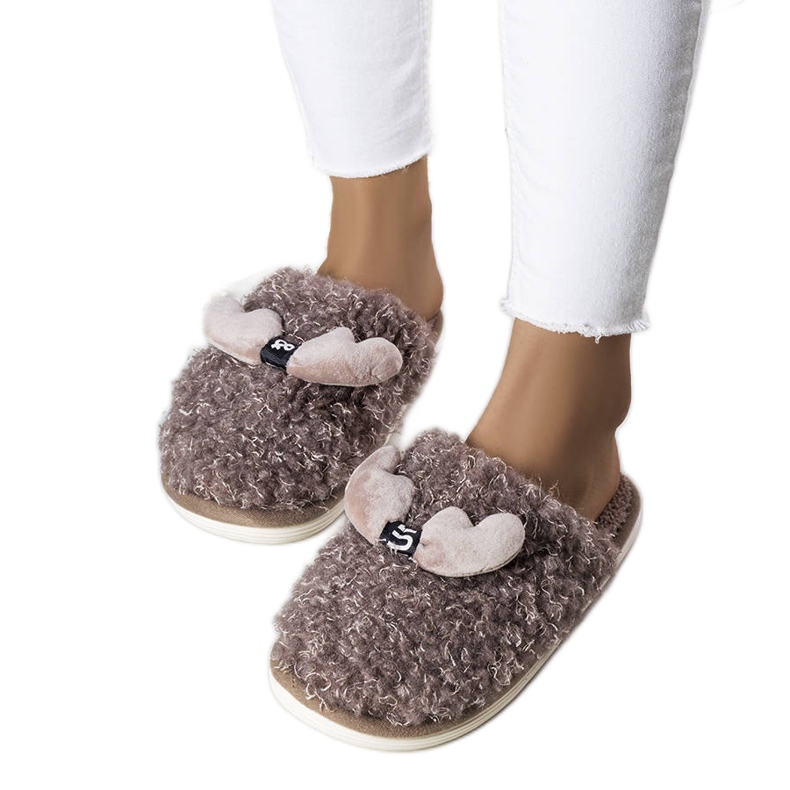 BM Smeđe papuče s krznom od Rosnyja smeđa