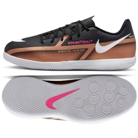 Nike Phantom GT2 Academy Qatar Ic Jr DR6059 810 tenisice za nogomet smeđa, crna crna