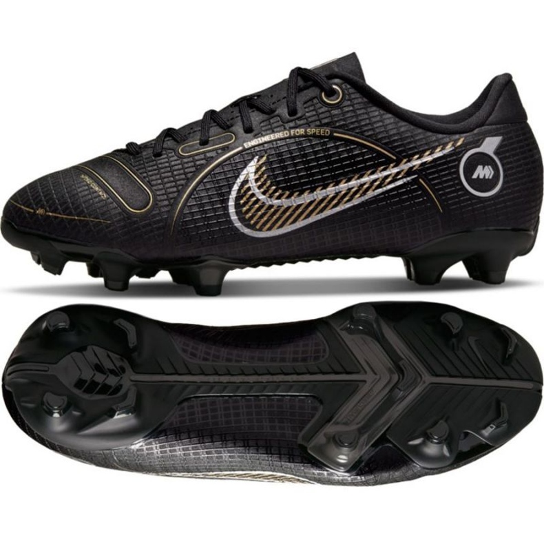 Nike Mercurial Vapor 14 Academy FG/MG Jr DJ2856 007 tenisice za nogomet crno crno