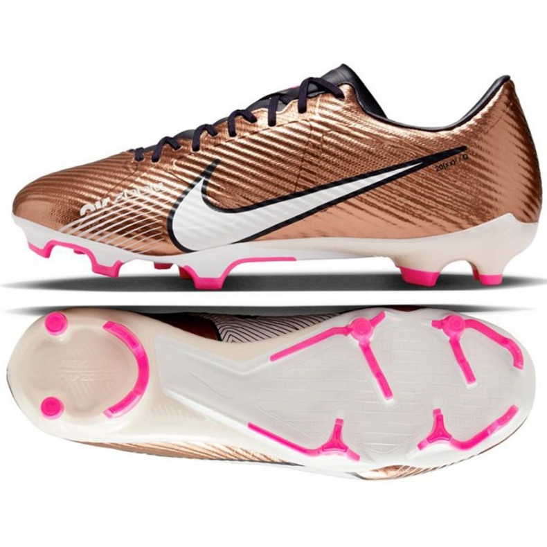 Nogometne tenisice Nike Zoom Mercurial Vapor 15 Academy Qatar FG/MG M DR5941 810 smeđa bež i smeđe boje