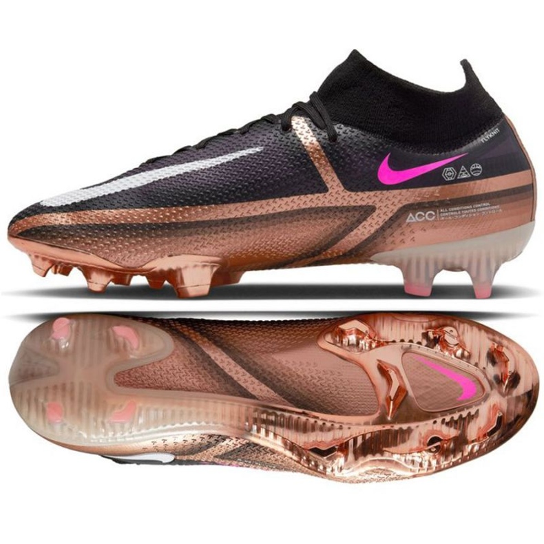 Nogometne tenisice Nike Phantom GT2 Elite Qatar Dynamic Fit Fg M DR5955 810 smeđa crno