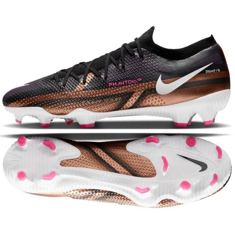 Nike Phantom GT2 Pro Qatar Fg M DR5959 810 tenisice za nogomet smeđa, crna crno