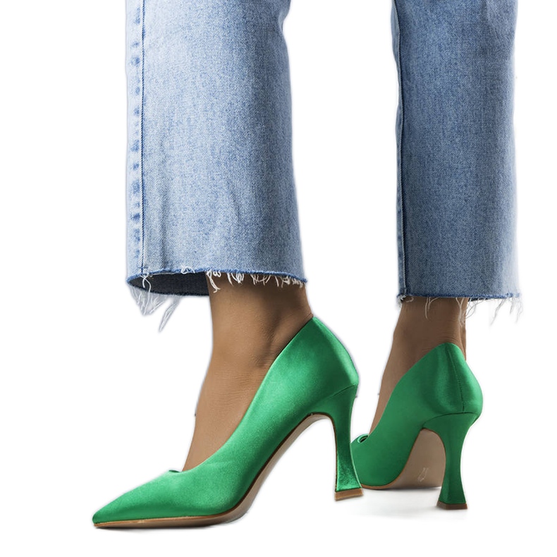 Otto zelene cipele s petom u obliku pješčanog sata zelena