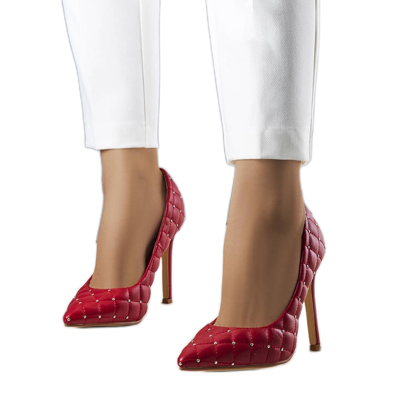 Dayton crvene prošivene štikle crvena