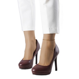 PA1 Bordo cipele s visokom petom iz Santina crvena