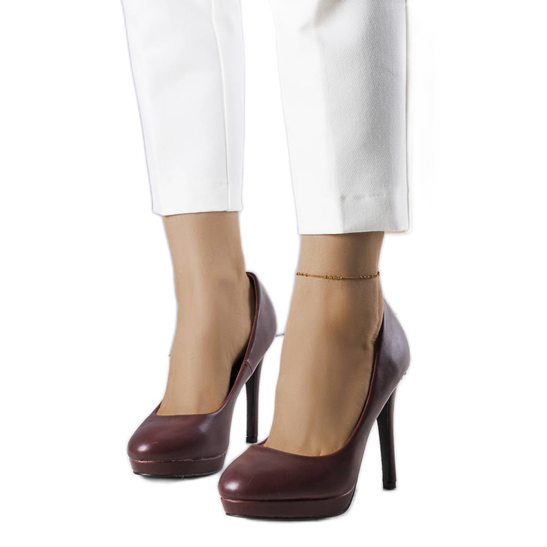 PA1 Bordo cipele s visokom petom iz Santina crvena