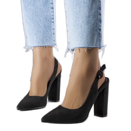 PA1 Jaylee crne cipele s otvorenom petom crna