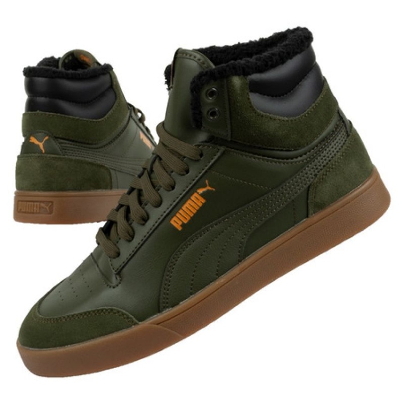 Puma Shuffle srednje zimske cipele 387609 02 zelene zelena
