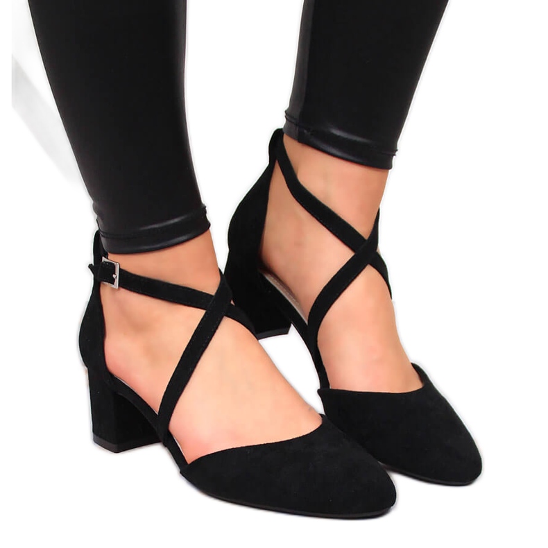 Sergio Leone ženske crne sandale s remenčićima crno