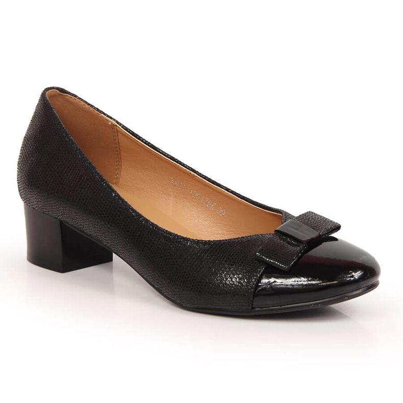 Ženske crne cipele na visoku petu Vinceza 10517 crno