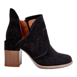 PM1 Crne Layne čizme od brušene kože crna