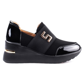 Ženske Shelovet crne wedge tenisice crna