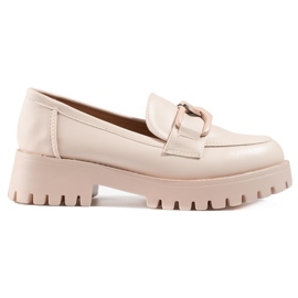 Goodin Ženske bež cipele s platformom Shelovet