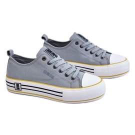 Ženske platnene tenisice s platformom Big Star LL274183 svijetloplave plava