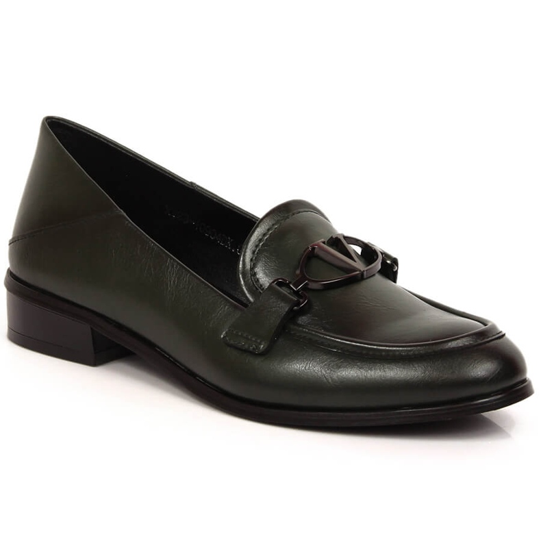 Ženske zelene cipele na nisku petu Vinceza 10904 zelena