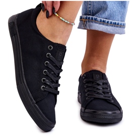 Ženske glatke niske tenisice Big Star LL274057 crne crna