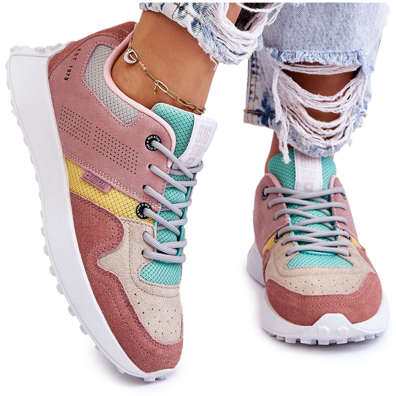 Ženske tenisice Big Star LL274422 Pink-Beige ružičasta