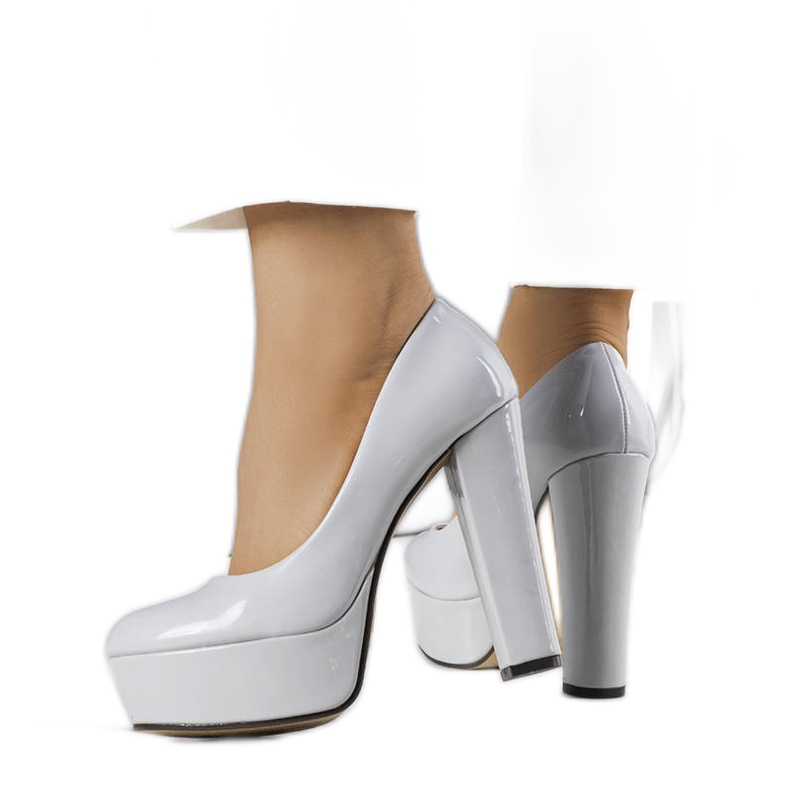 BM Sive cipele s visokom petom iz Kari siva