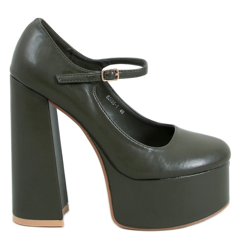 PA1 Platformske pumpe Rosario Armygreen zelena