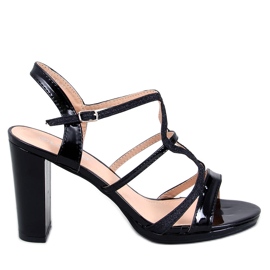PA1 Inma Crne sandale na petu crna