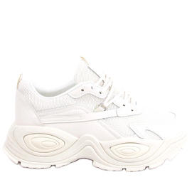 Bež ženske sportske cipele s visokim potplatom