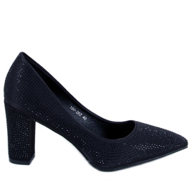 BM Marisa crne cipele s visokom petom s perlama crna