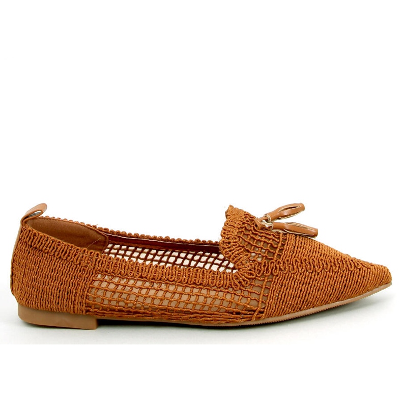 Monti Camel ažurne balerinke smeđa