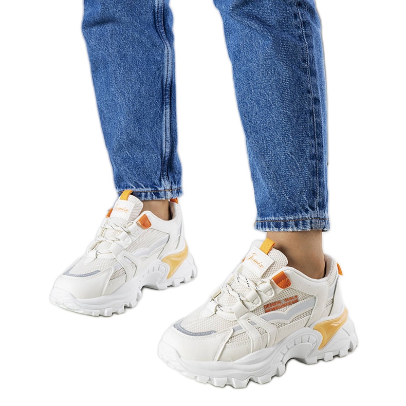 Opal bež tenisice s neonskim umetcima