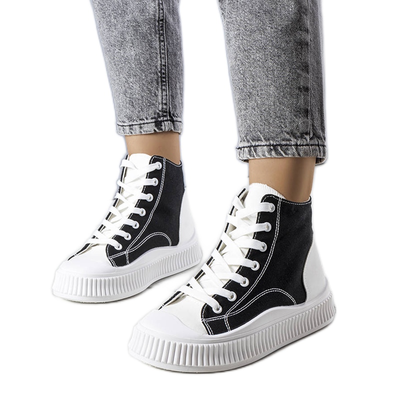 Crne platform tenisice iz Terri crno